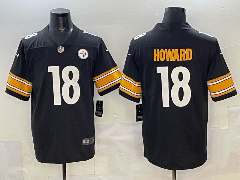 Men Pittsburgh Steelers #18 Howard Black Nike 2025 Limited NFL Jersey style 02->colorado rockies->MLB Jersey